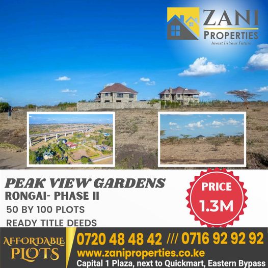 Get Affordable Residential Plots in Thika with ready Title Deeds from Zani properties. Our team provides expert tours to the properties